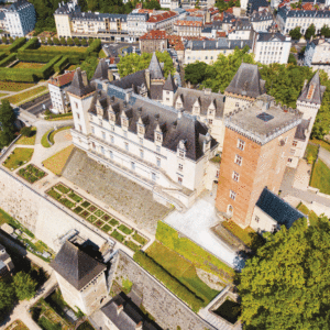 vue aérienne du château de Pau