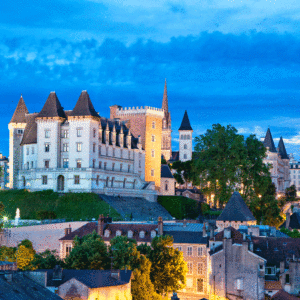 vue de nuit du château de Pau